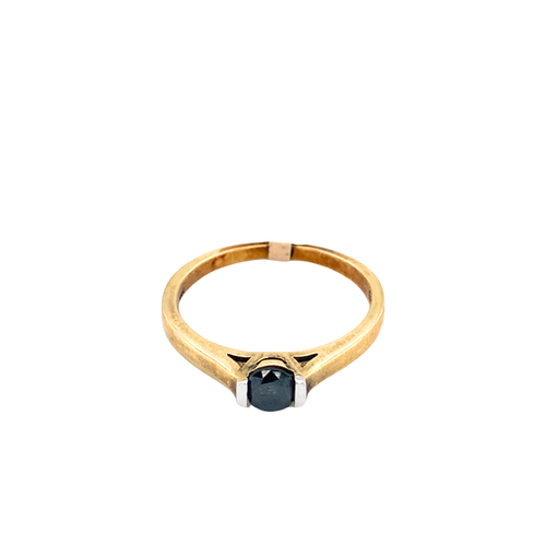 10kt Yellow Gold Black Diamond Ring