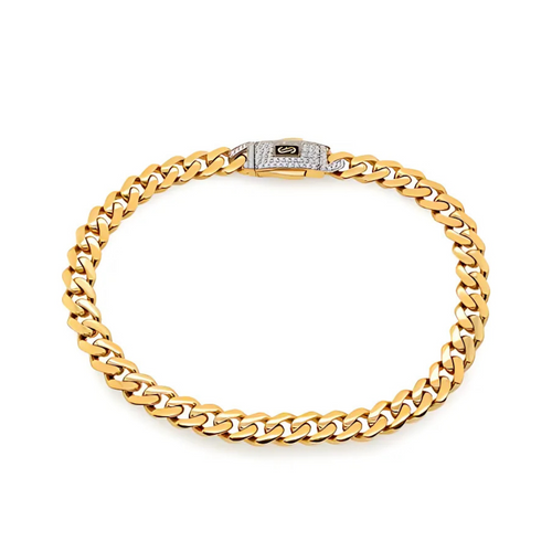 10kt Yellow gold 9.5mm 8.5in Monaco Bracelet
