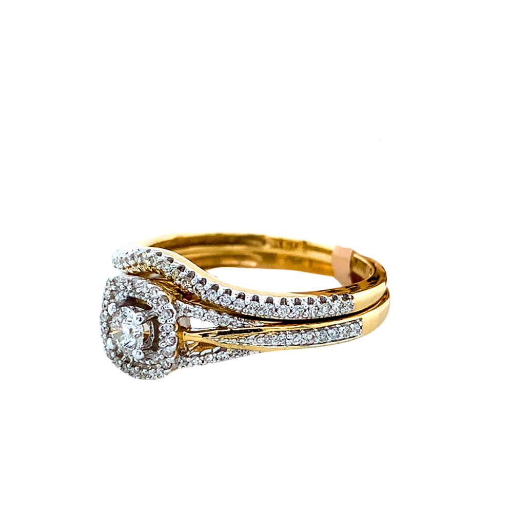 14kt Yellow Gold Diamond Ring set