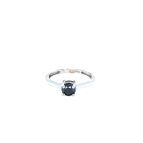 10kt White Gold 1.50 tw Black Diamond Ring