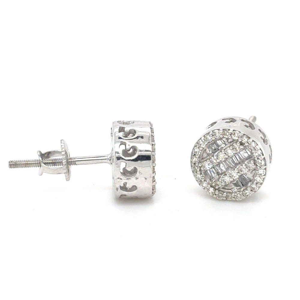 10kt White Gold .45ct Diamond Cluster Stud Earring