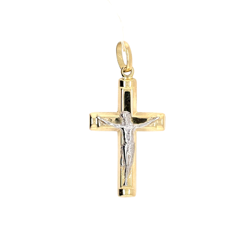 10kt  Tone Crucifix Pendant