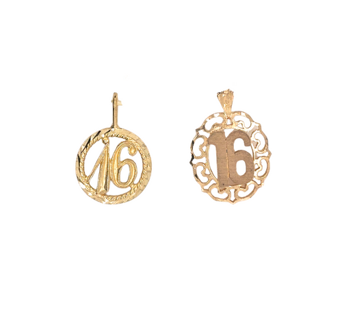 10kt Yellow Gold Number Charms