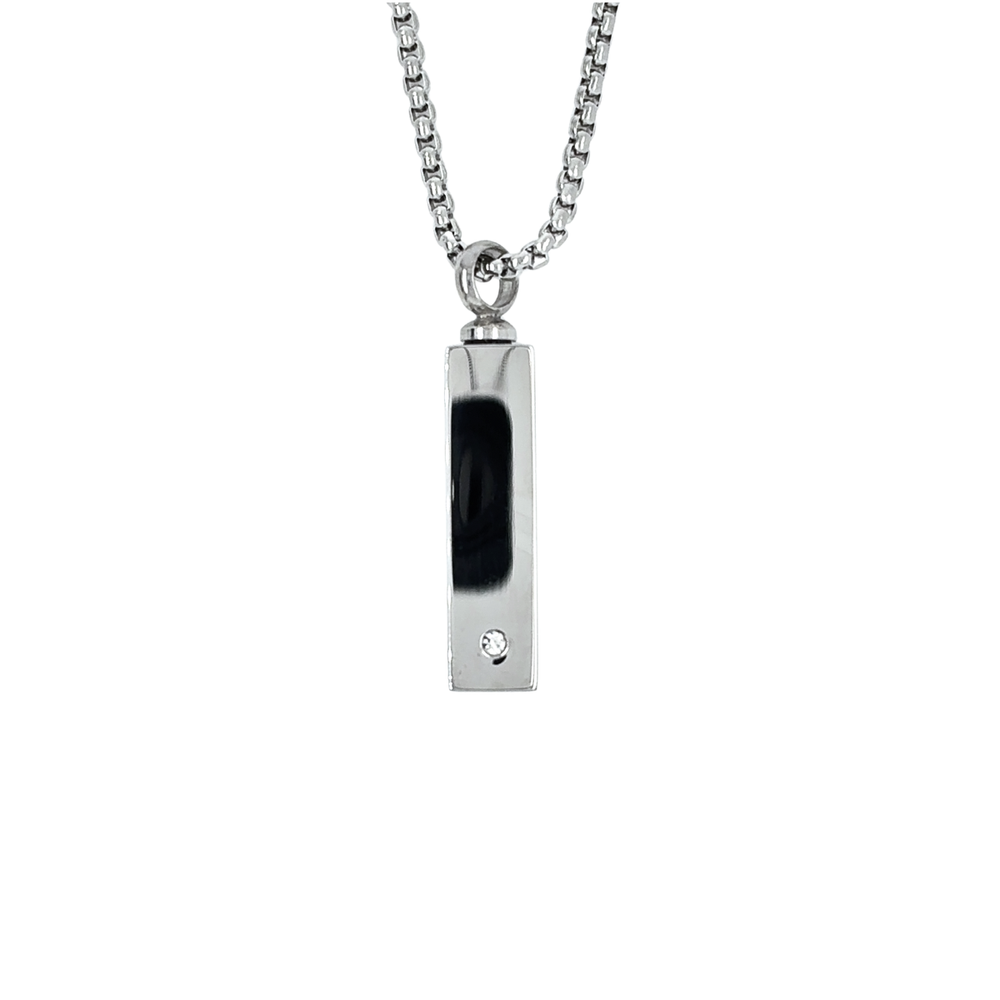 Italgem Stainless Steel Urn Pendant Necklace