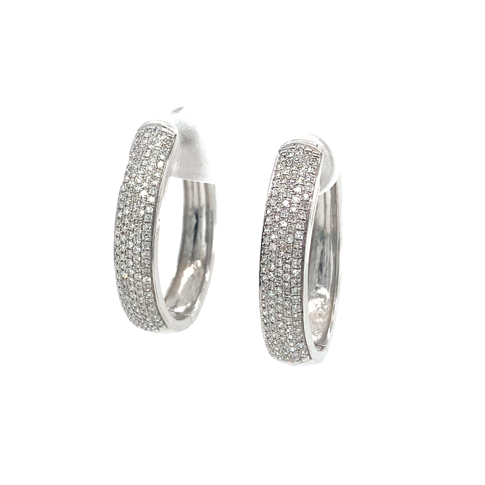 14kt White Gold Diamond Earrings