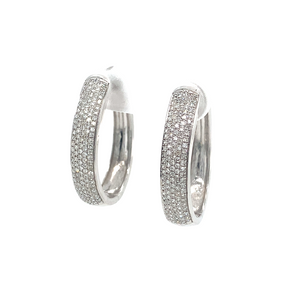 14kt White Gold Diamond Earrings
