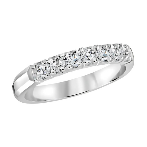 14KT White Gold 1ct Lab Diamond Half Eternity Band