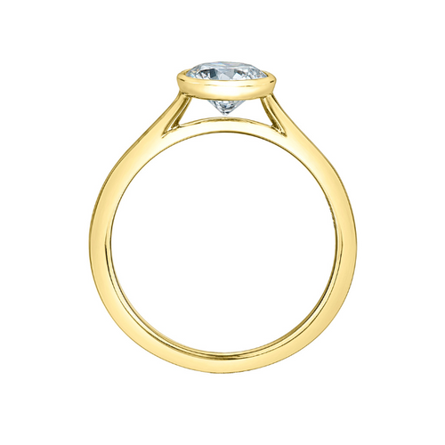 The Bezel Set Solitaire - Customizable Lab Grown Diamond Engagement Ring