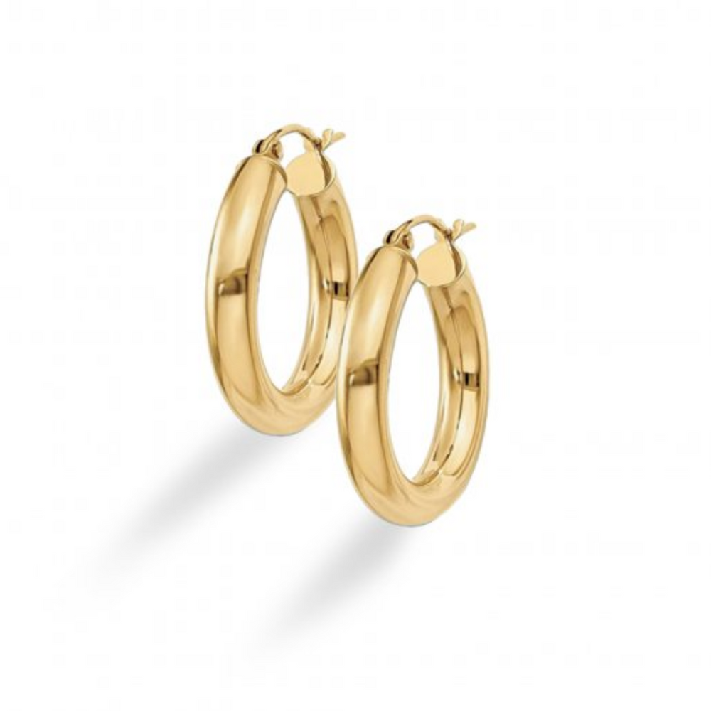 10kt Yellow Gold Tube Hoops
