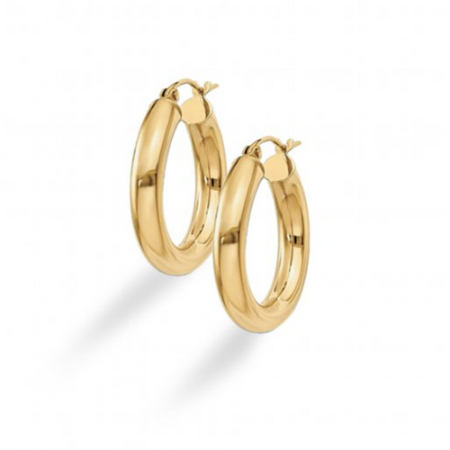 10kt Yellow Gold Tube Hoops