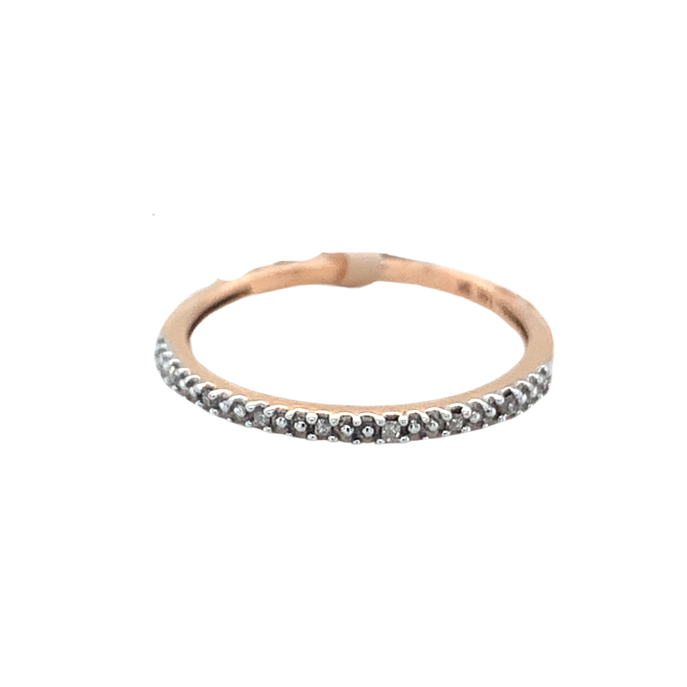14kt Rose Gold Diamond Band