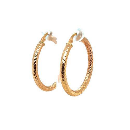 14kt Rose Gold Hoops