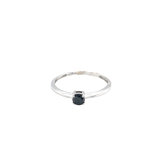 10kt White Gold Black Diamond Ring
