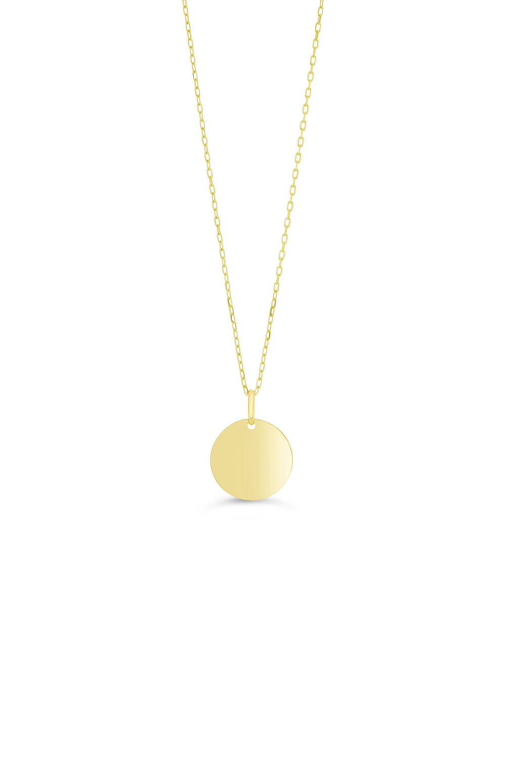 10kt Yellow Gold Disc Pendant