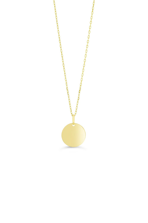 10kt Yellow Gold Disc Pendant