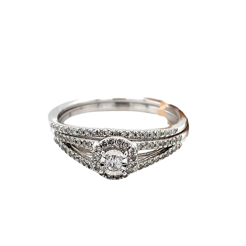 10kt White Gold Diamond Ring set