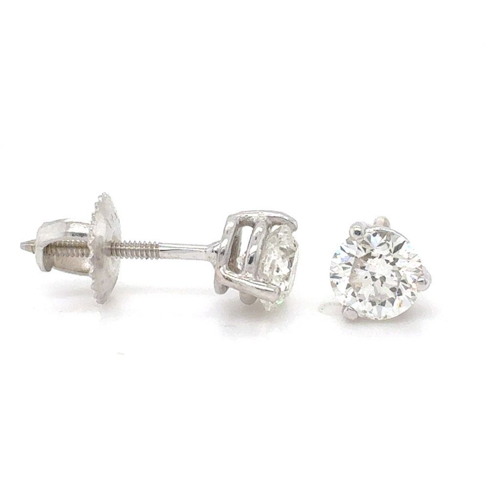 14kt White Gold Diamond Stud 1.01ct Earrings