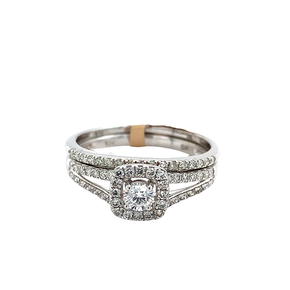 10kt White Gold Diamond Ring set