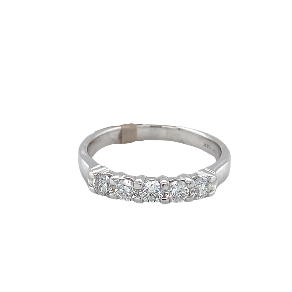14k White Gold .30tw Blue Diamond Band