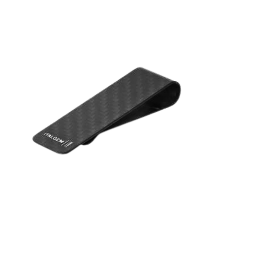 Italgem Stainless Steel Black Money Clip