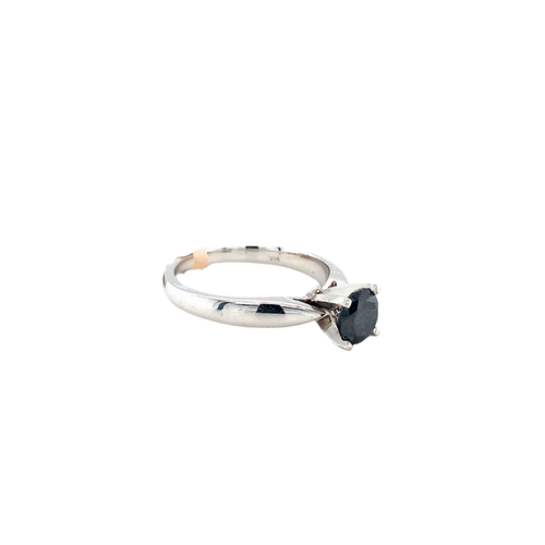 14kt White Gold 1.17 tw Black Diamond Ring