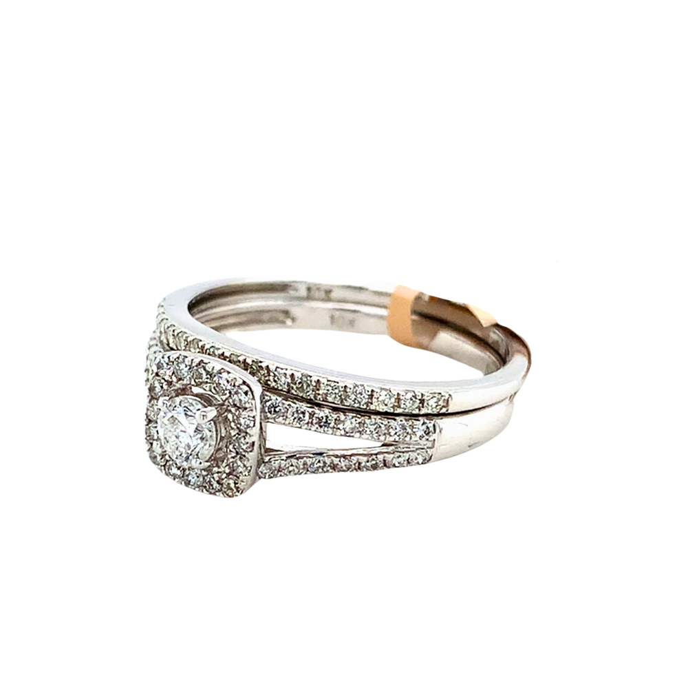 10kt White Gold Diamond Ring set