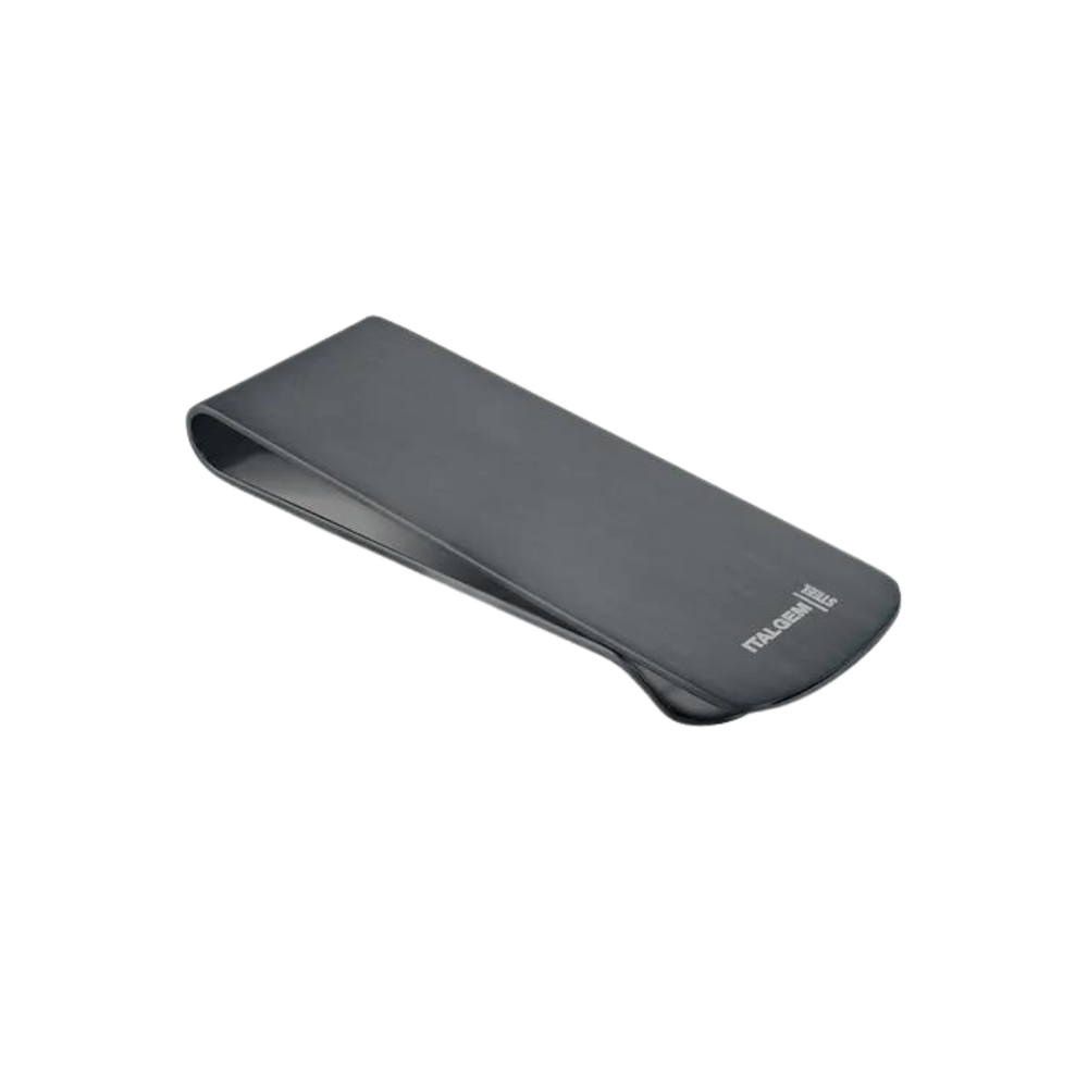 Italgem Stainless Steel Black Money Clip