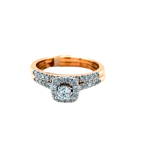 14kt Rose Gold Diamond Ring set