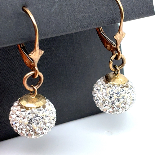 10kt Yellow Gold CZ Fancy Hoops