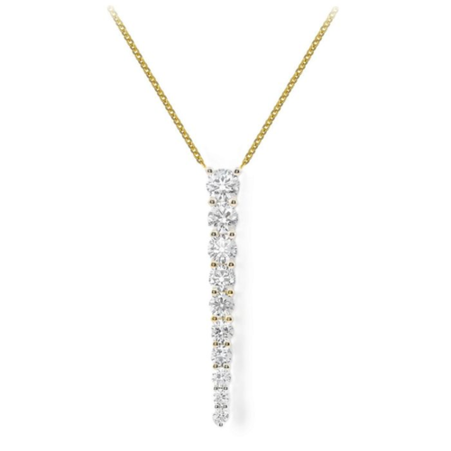 Vermeil plated Sterling Silver .67TW Lab Grown Fancy Necklace