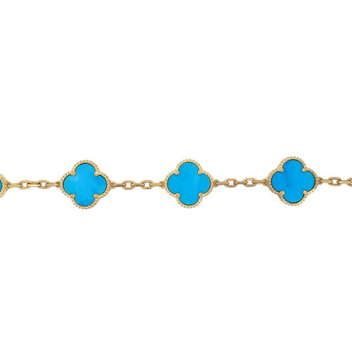 10kt Yellow Gold Four Leaf Clover Bracelet