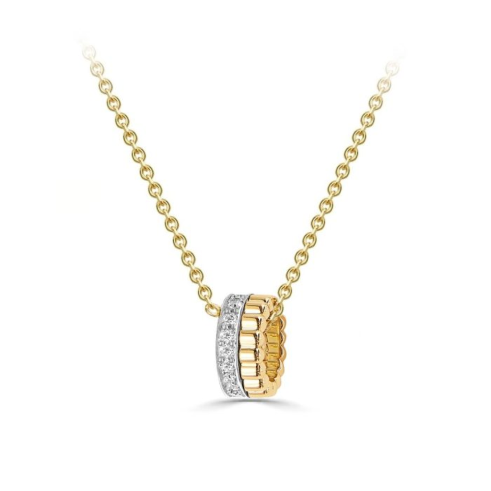 Vermeil plated Sterling Silver .25TW Lab Grown Fancy Necklace