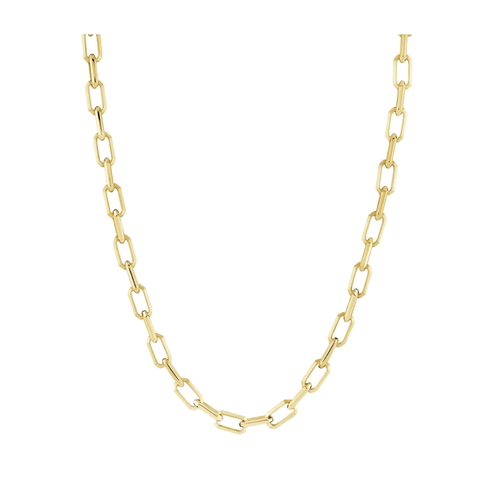 Italgem Stainless Steel Gold Plated Rectangle Link Chain