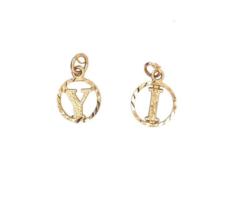10kt Yellow Gold Initial Charms