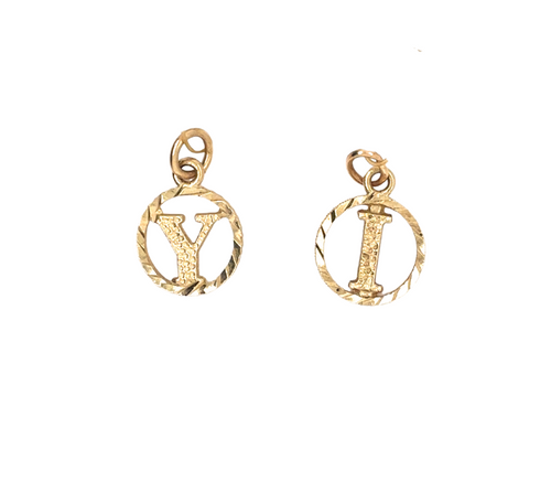 10kt Yellow Gold Initial Charms