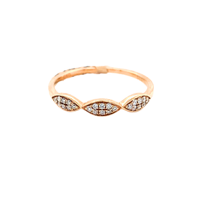 14kt Rose Gold .12tw Diamond Band
