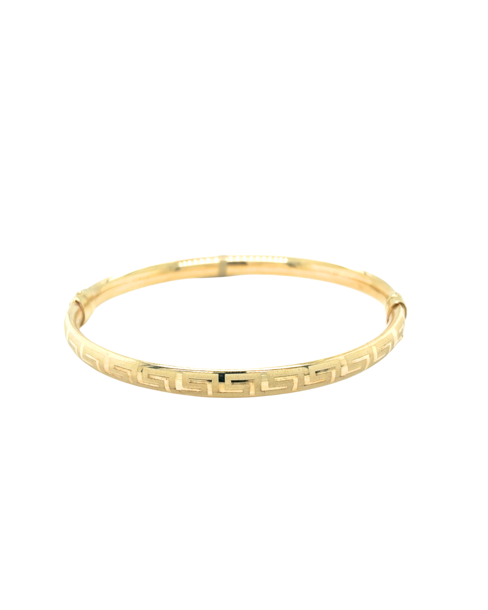 10kt Yellow Gold Oval 5.5mm Hinge Bangle