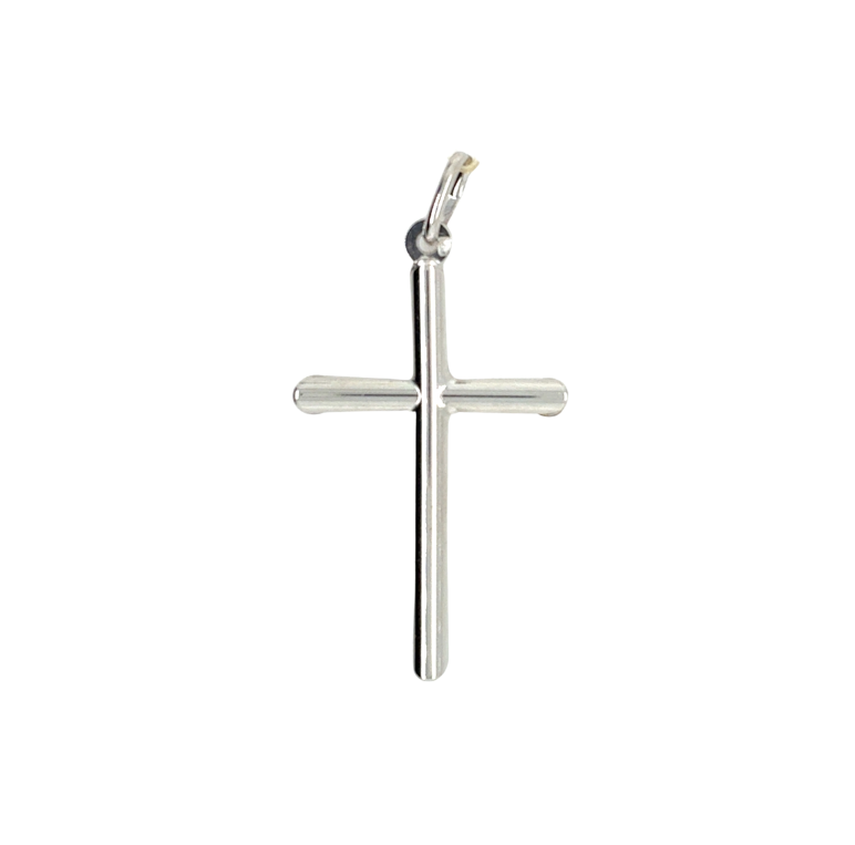 10kt White Gold Cross Charm