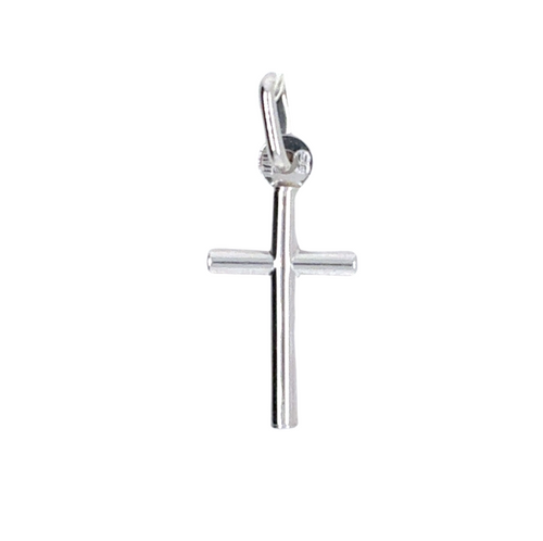 18kt White Gold Cross Charm