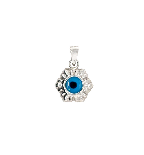 14kt White Gold Evil Eye Charm