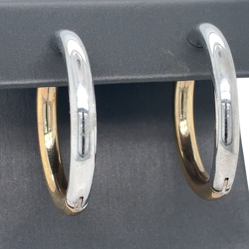 10kt Two-tone Gold Hoops