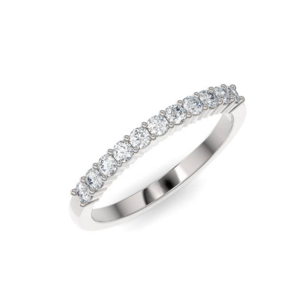 14KT White Gold 0.33ct Lab Diamond Half Eternity Band