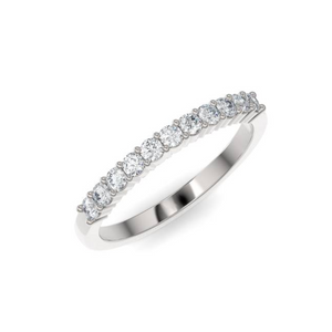 14KT White Gold 0.33ct Lab Diamond Half Eternity Band