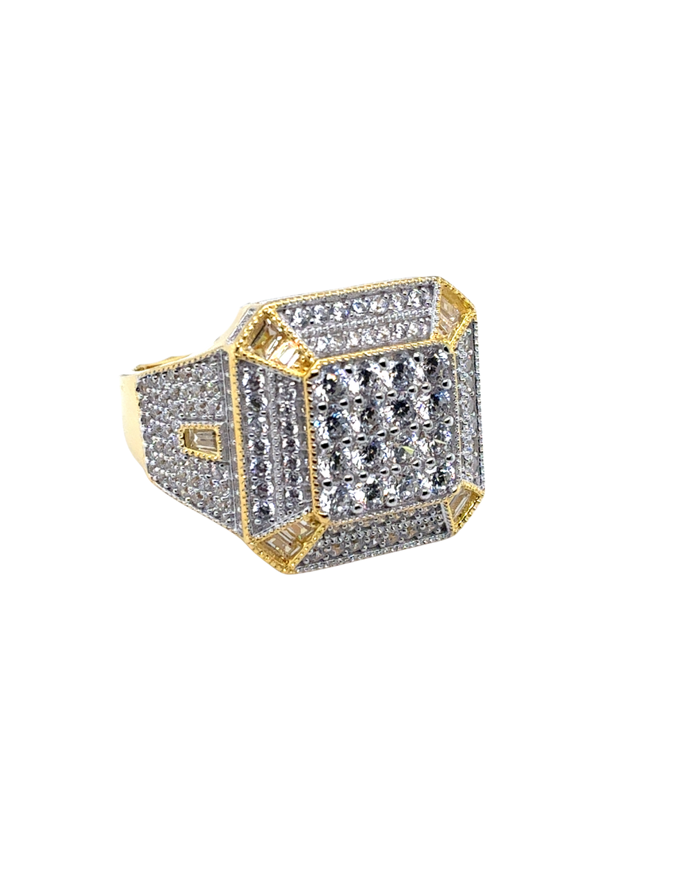Gold Plated Sterling Silver Ring with CZ
