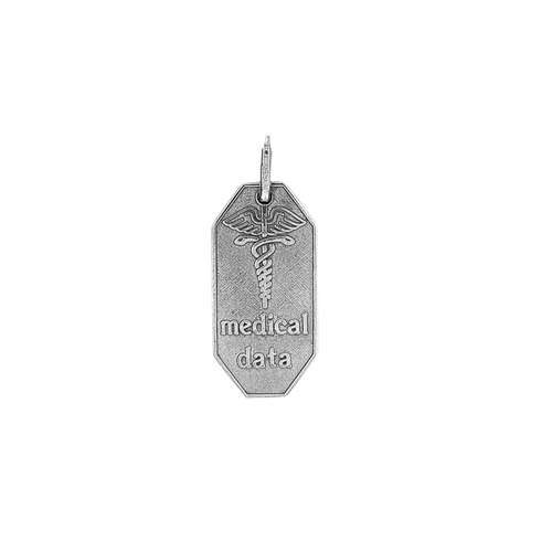 10kt White Gold Medic Alert Charm