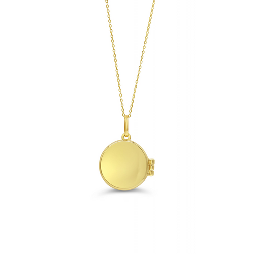 10kt Yellow Gold Plain Round Locket