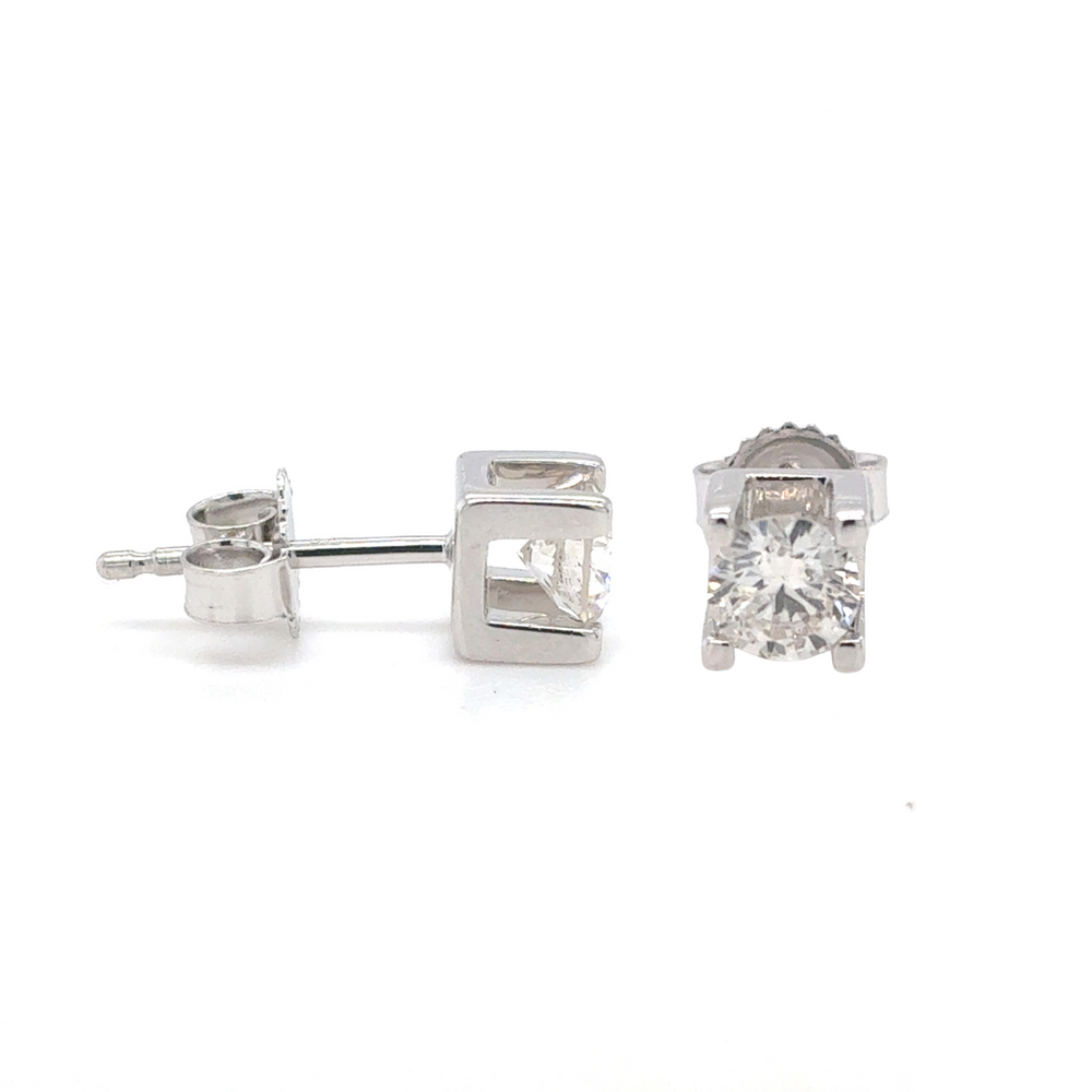 14kt White Gold .50ct Diamond Stud Earring