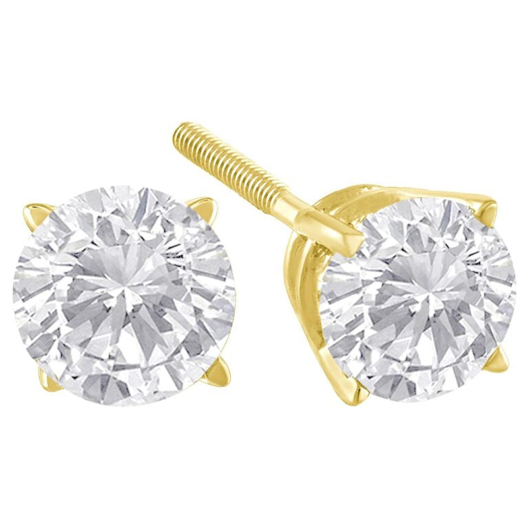14kt Yellow Gold .82 TDW Lab Grown Diamond Earrings