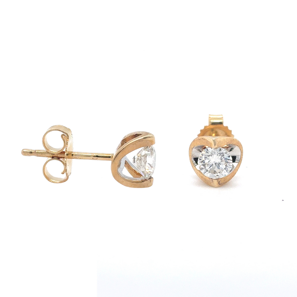 14kt Yellow Gold .50ct Diamond Stud Earring