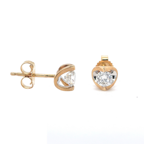 14kt Yellow Gold .40ct Diamond Stud Earring
